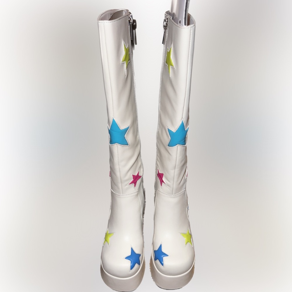 White Platforms With Colorful Stars - image 1